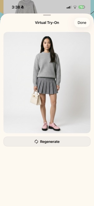 Worn app — virtual try-on
